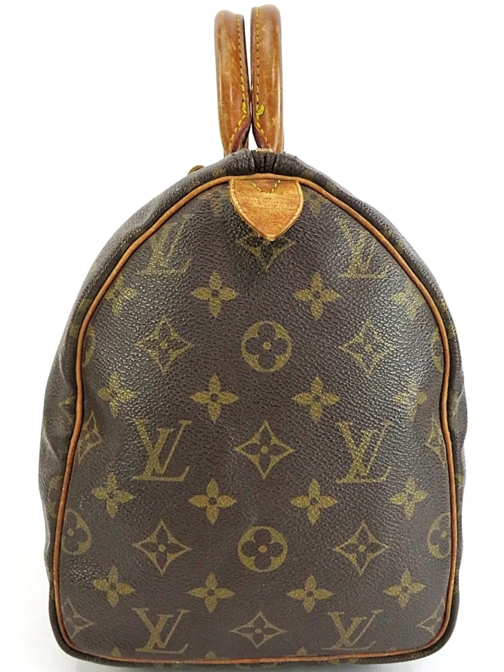 Louis Vuitton Monogram Small Handheld Satchel - Brown/Gold Trim